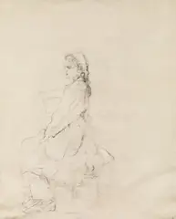 Paolina III by Marie Luise Lebschik, 2001, Mischtechnik auf Papier, offered Feb 2016