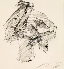 Josef Mikl, o.T., 1982, Tusche auf Papier; ungerahmt