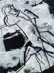 Hannes Mlenek, In Auflösung, 2005, Mischtechnik auf Papier; ungerahmt