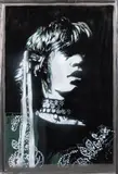 Wolfgang Uranitsch, Mick Jagger, 2013, Acryllackspray auf Eisen, Serie 2 von 6.