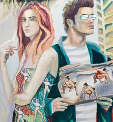 Vesna Vasovic, Magazin, 2015, Acryl auf Leinwand