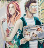 Vesna Vasovic, Magazin, 2015, Acryl auf Leinwand