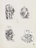Wander Bertoni, o.T., 1973, Tusche auf Papier; ungerahmt