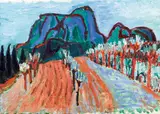 Eduard Bäumer, Der blaue Berg, 1963, Öl auf Leinwand