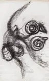 Herbert Brandl, o.T., 1991, Kohle auf Büttenpapier; ungerahmt
