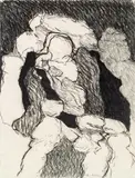 Mario Decleva, o.T., Kohle auf Papier