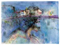 Ernst Gradischnig, Nach Afrika, 1990, Aquarell auf Papier