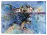 Ernst Gradischnig, Nach Afrika, 1990, Aquarell auf Papier