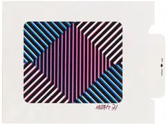 Ernst Insam, 4 Stk. Schablonenbilder, 1971, Schubschablonenbilder; ungerahmt