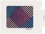 Ernst Insam, 4 Stk. Schablonenbilder, 1971, Schubschablonenbilder; ungerahmt