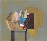 o.T. by Karl Korab, 1987, Mischtechnik, Collage auf Papier, sold Jan 2016