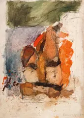 Peter Krawagna, o.T., 1974, Mischtechnik auf Leinwand