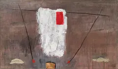 Hermann Kremsmayer, o.T., 1992, Mischtechnik, Collage auf Leinwand