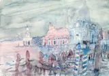 Kurt Moldovan, Venedig, 1977, Aquarell auf Papier