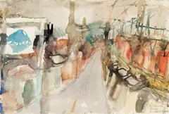 Studie by Kurt Moldovan, 1962, Aquarell auf Papier, sold Jan 2016