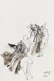 Kurt Moldovan, o.T., 1976, Tusche auf Papier; ungerahmt