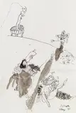 Kurt Moldovan, o.T., 1977, Tusche auf Papier; ungerahmt