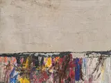 Valentin Oman, Landschaft, 1989, Mischtechnik auf Leinwand