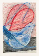 Meina Schellander, Konvolut aus drei Arbeiten: Studienblitz 55, Studienblitz 56, Studienblitz 57, 1989, Mischtechnik auf Wachspapier; ungerahmt