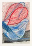 Meina Schellander, Konvolut aus drei Arbeiten: Studienblitz 55, Studienblitz 56, Studienblitz 57, 1989, Mischtechnik auf Wachspapier; ungerahmt