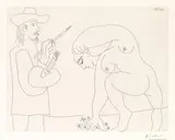 Pablo Picasso, Der Maler und sein Modell / The painter and his model, 1970, Etching on paper