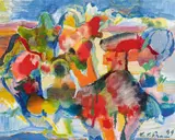 Clarisse S. Praun, Südliche Früchte, 1999, Öl auf Leinwand