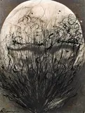 o.T. aus der Serie der Totenmasken by Arnulf Rainer, 1978, Mischtechnik auf Fotopapier, sold Jan 2016