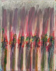 Franz Ringel, Die toten Freunde, 1985, Öl auf Leinwand