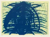 Arnulf Rainer, Dencke Dein!, 1969, Seidensiebdruck in drei Farben unter Verwendung einer Zeichnung auf Ultrafan; Auflage: 55/80
