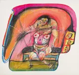 Franz Ringel, o.T., 1974, Mischtechnik auf Papier