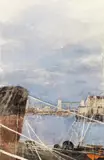 Gottfried Salzmann, Tower Bridge, Aquarell auf Papier; ungerahmt