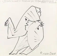 Ernst Skrička, Konvolut aus 4 Arbeiten:Die haun si a o!; Selbst Spüren;private Apokalypse II; Gespaltet u. Gekrümmt, Filzstift auf Papier, Tusche auf Papier; Druckgrafik (Probedruck); Tusche auf Papier; alle ungerahmt