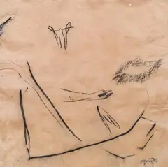 Ernst Skrička, o.T., 1989, Kohle auf Papier