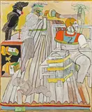 Peter Sengl, Society Boy in Teneriffa, 1971, Mischtechnik auf Platte