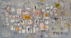 Hans Staudacher, Von - Bis, Öl auf Leinwand