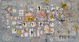 Hans Staudacher, Von - Bis, Öl auf Leinwand