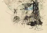 Wolken über St. Stephan by Hans Staudacher, Mischtechnik auf Papier, sold Jan 2016