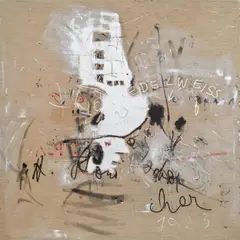 Hans Staudacher, Edelweiss, 1983, Mischtechnik auf Leinwand