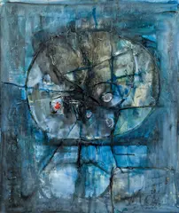 Hans Staudacher, Sakrale Meditation, 1958/59, Öl auf Leinwand