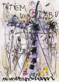 Totem und Tabu by Hans Staudacher, Mischtechnik auf Papier; ungerahmt, sold Jan 2016