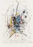 o.T. by Hans Staudacher, 1996, Mischtechnik auf Papier; ungerahmt, sold Jan 2016