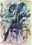 o.T. by Hans Staudacher, 1999, Mischtechnik auf Papier; ungerahmt, sold Jan 2016