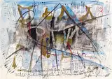o.T. by Hans Staudacher, 1968, Mischtechnik auf Papier; ungerahmt, sold Jan 2016