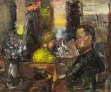 Ferdinand Stransky, o.T., 1959, Öl auf Platte