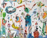 Anselm Gluck, Übergreifende Ich-Anwandlung, 2010, mixed media on canvas