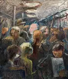 Georg Eisler, Grosse Metro, 1968, oil on canvas