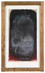 Arnulf Rainer, Wein-Kreuz Entwurf, 1955-57, oil/tempera on canvas (canvas roller blind) with original frame