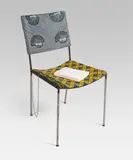 Der FICKER (chair and publication of the artist) by Franz West, 2005, steel, textile strips, sold Jan 2016