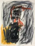 Georg Baselitz, Untitled, 1991, carbon, pastel and crayon on paper