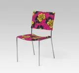 Doku-Stuhl by Franz West, 1997, steel, wood, foam rubber, linen, cotton, offered Jan 2016
